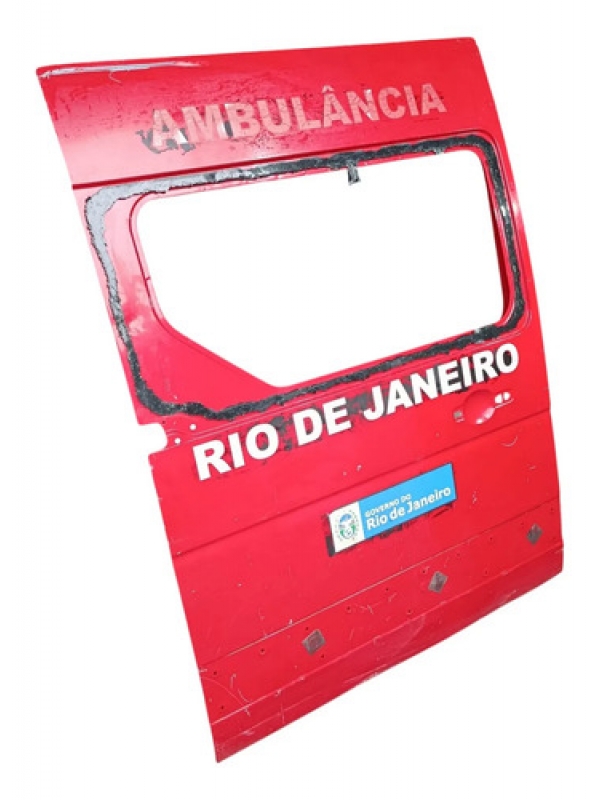 Porta Lateral Renault Master 2014/2023 Vidrada Teto Alto Traseira Direito Vermelho