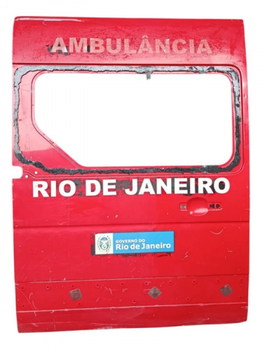 Porta Lateral Renault Master 2014/2023 Vidrada Teto Alto Traseira Direito Vermelho