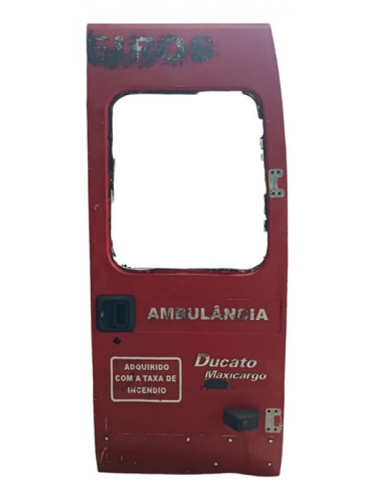 Porta Traseira Direita Fiat Ducato Multicargo 2005 À 2017 Traseira Direito Vermelho