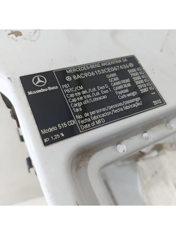 Base Do Banco Motorista Mb Sprinter 313 415 515 2013 À 2019 Branco