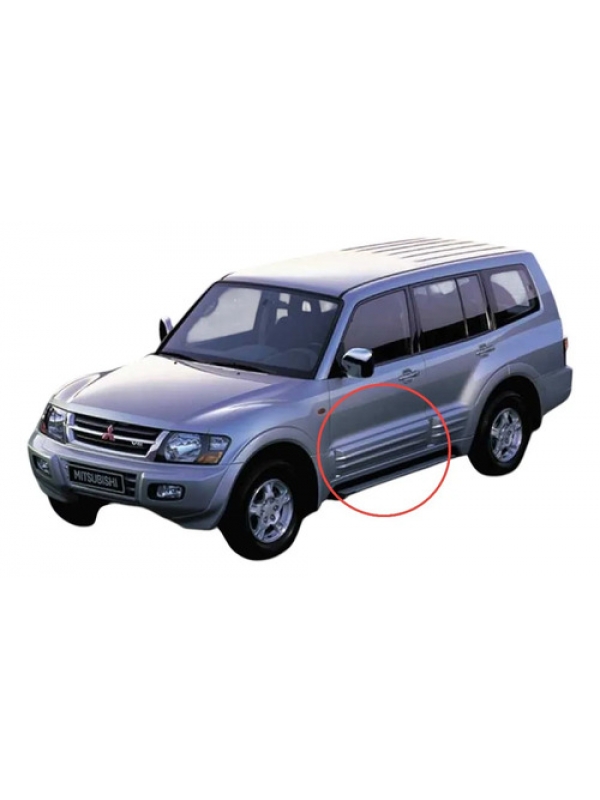 Moldura Porta Dianteira Lado Esquerdo Pajero Full 2001/2007. Prateado
