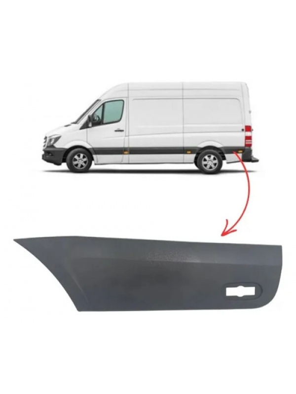 Moldura Lateral Esquerdo Mb Sprinter 415 2013 À 2019 Detalhe Preto