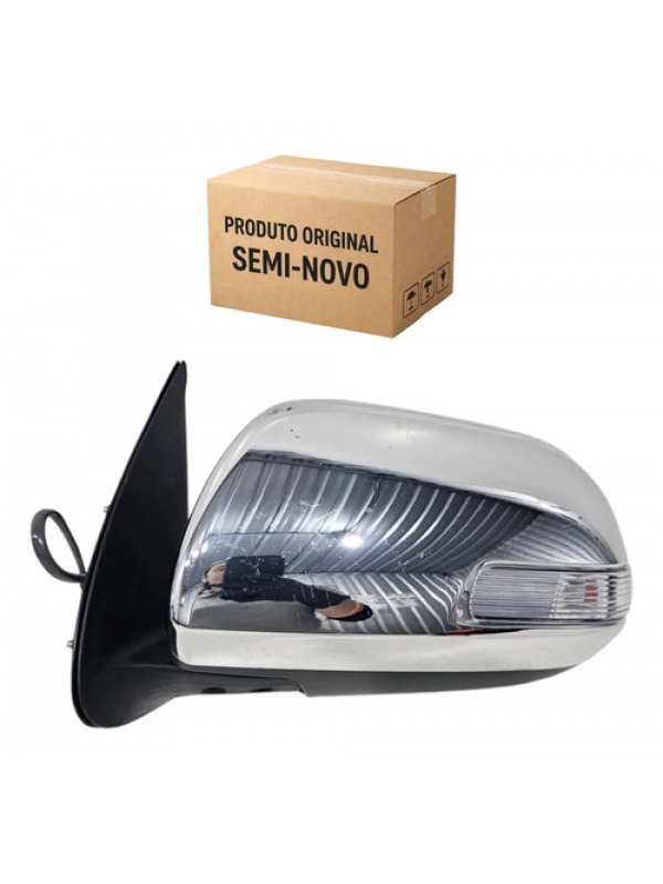Retrovisor Esquerdo Hilux Sw4 2012/2015 Cromado C/pisca