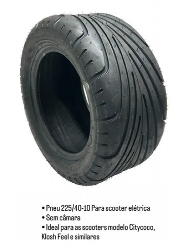 Pneu 225/40-10 Scooter Elétrico Citycoco Motochefe Klosh