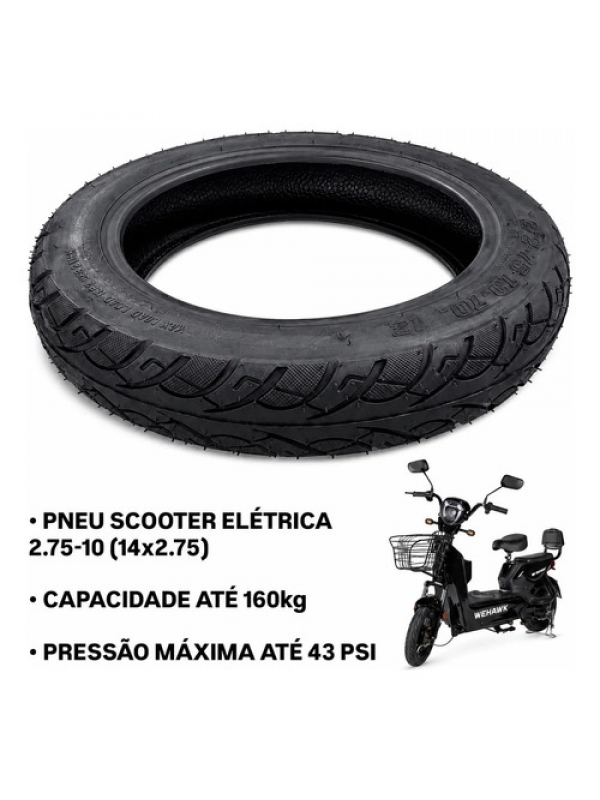 Pneu 2.75-10 Aro 10 (14x2.75) Scooter Moto Bike Elétrica